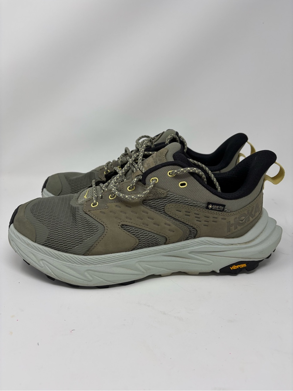 Hoka Men's Olive and Black Trail Running Sneakers Gortex Waterproof Size 10 - Picture 3 of 7